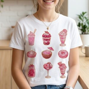 Home summer desserts png bundle | pink aesthetic sweet treats clipart | ice cream sundae strawberry dessert png